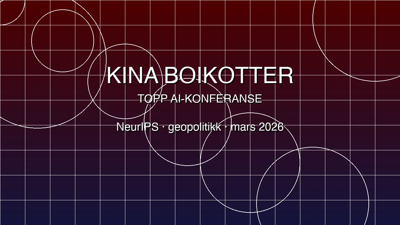 Kina boikotter verdens fremste AI-konferanse
