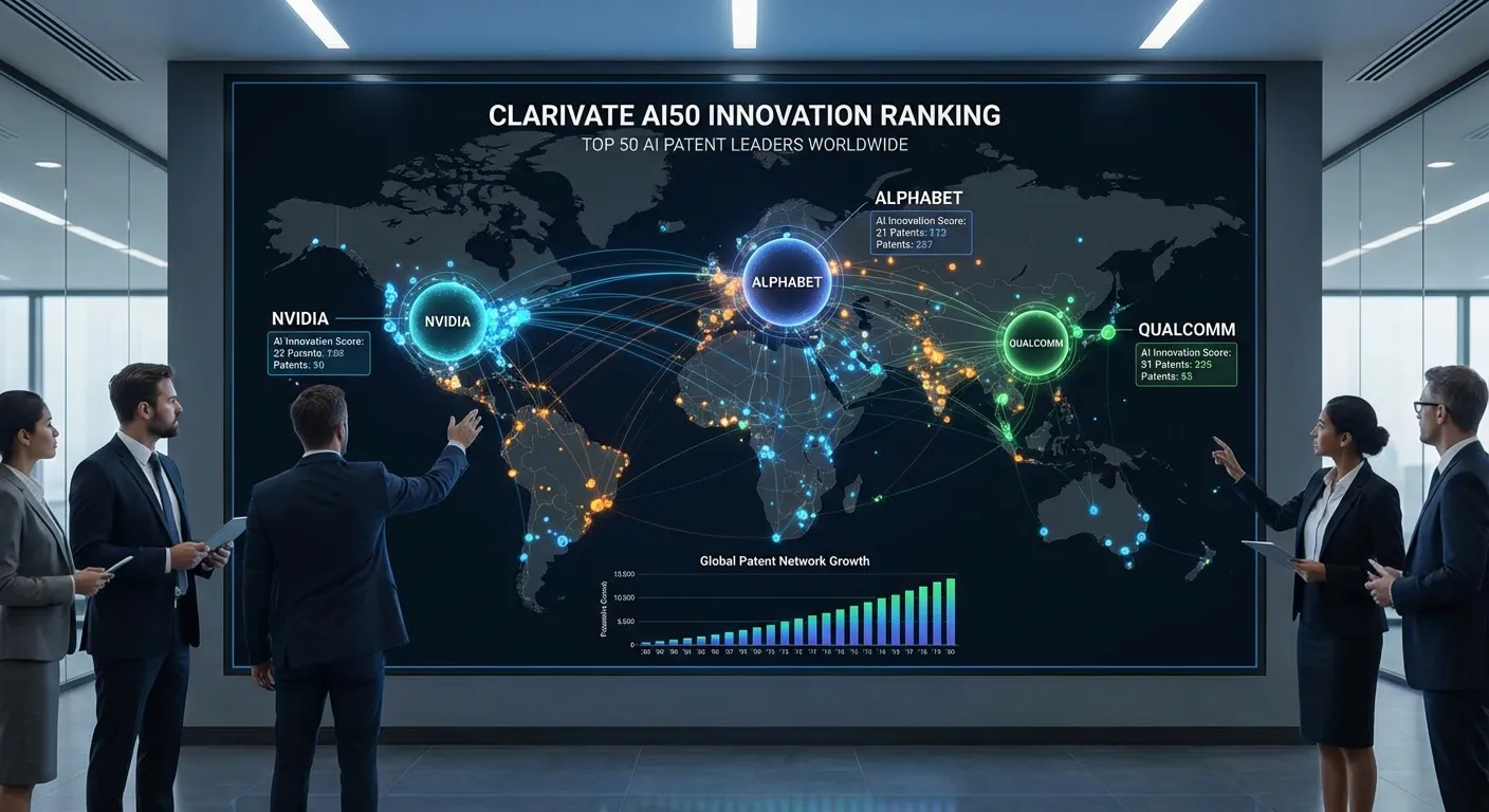 Clarivate AI50: NVIDIA og Alphabet topper verdens første AI-patentranking