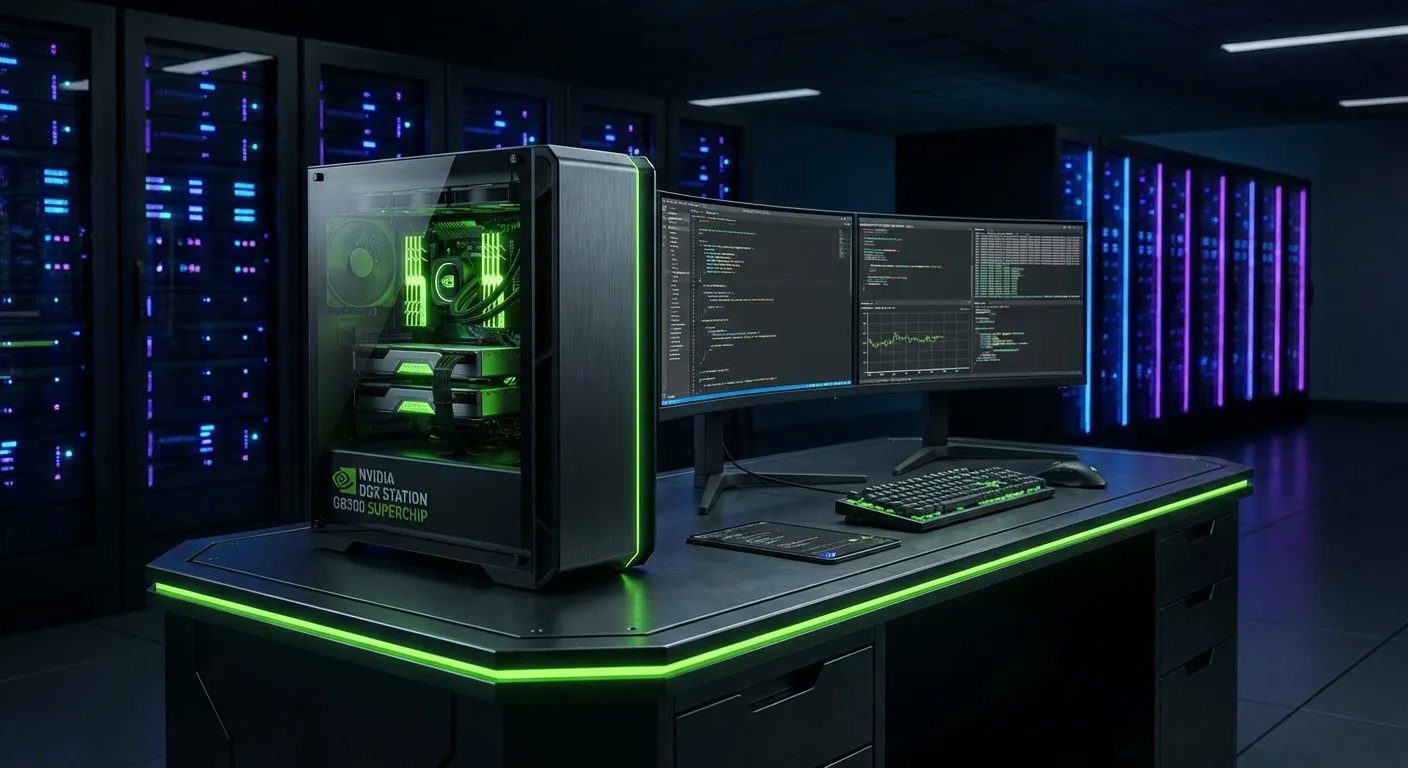 NVIDIA DGX Station med GB300-superbrikke er nå i hendene på utviklere