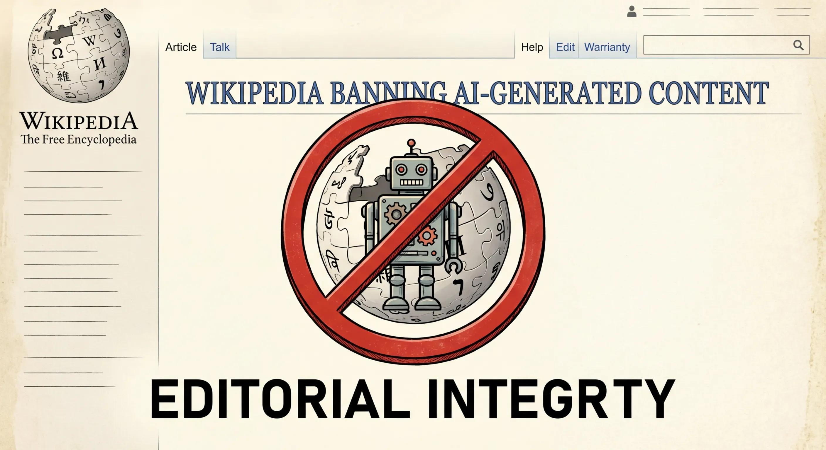 Wikipedia forbyr AI-generert innhold